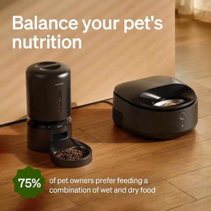 Automatic Cat Feeder Wet Food with 2024 V1 Version Stainless Steel Bowl, Refrigerated 3 Fresh Meals for 3 Days, App-Controlled Pet Food Dispenser, Easy to Clean